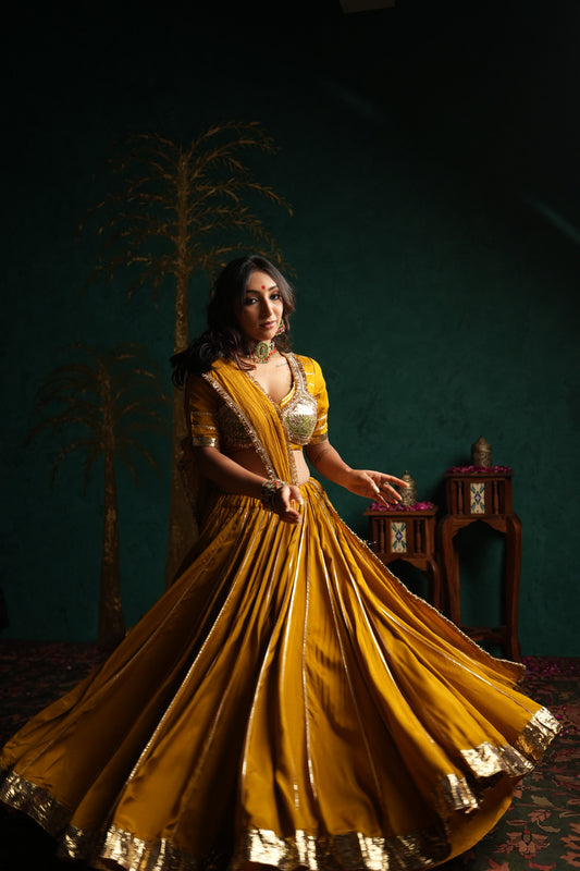 Mustard Lampi Chaniya Choli Set