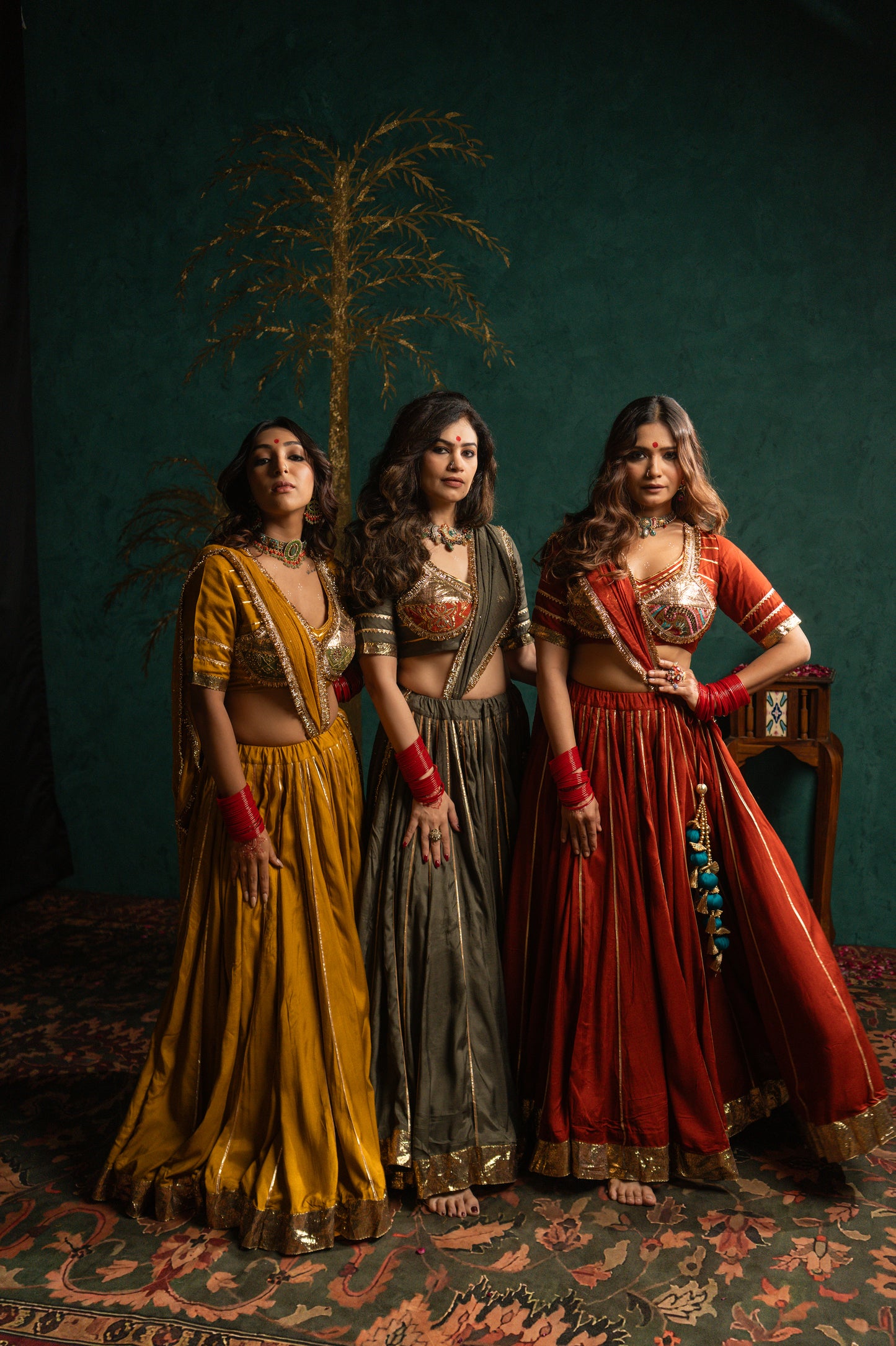 Mustard Lampi Chaniya Choli Set