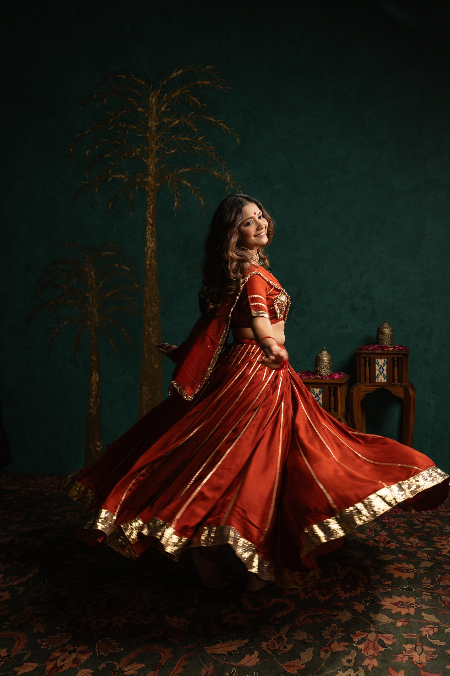 Rust Lampi Chaniya Choli Set