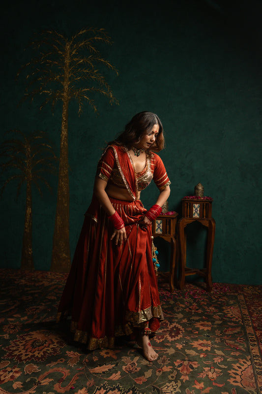 Rust Lampi Chaniya Choli Set