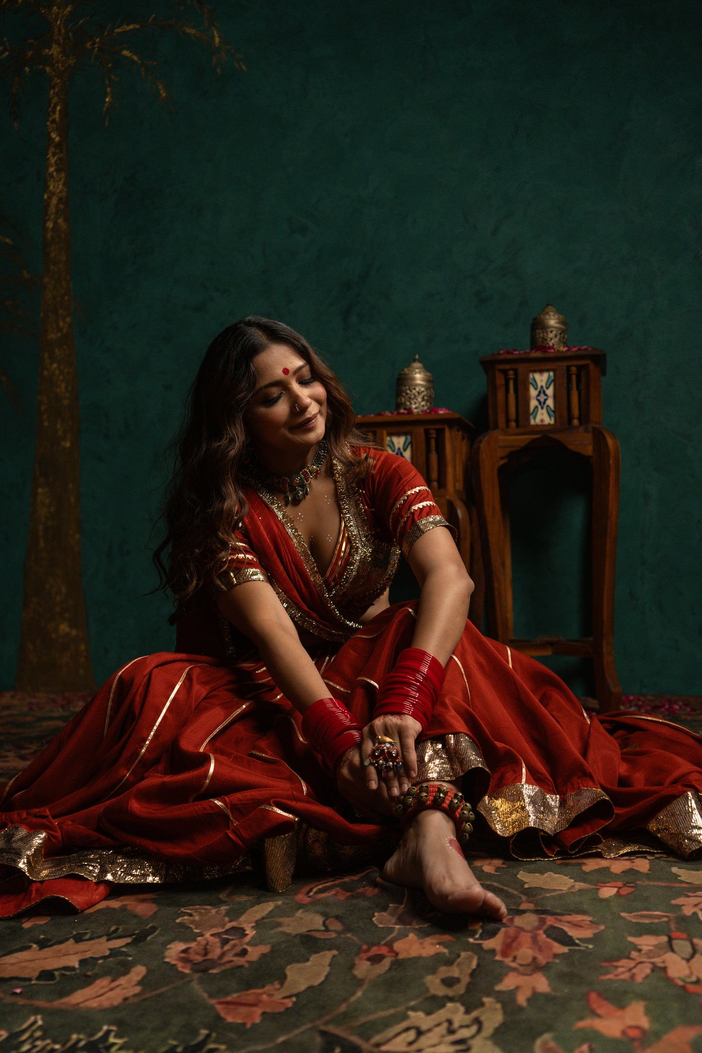 Rust Lampi Chaniya Choli Set