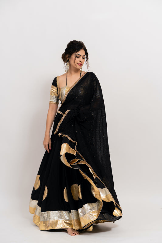 Black chaniya choli set