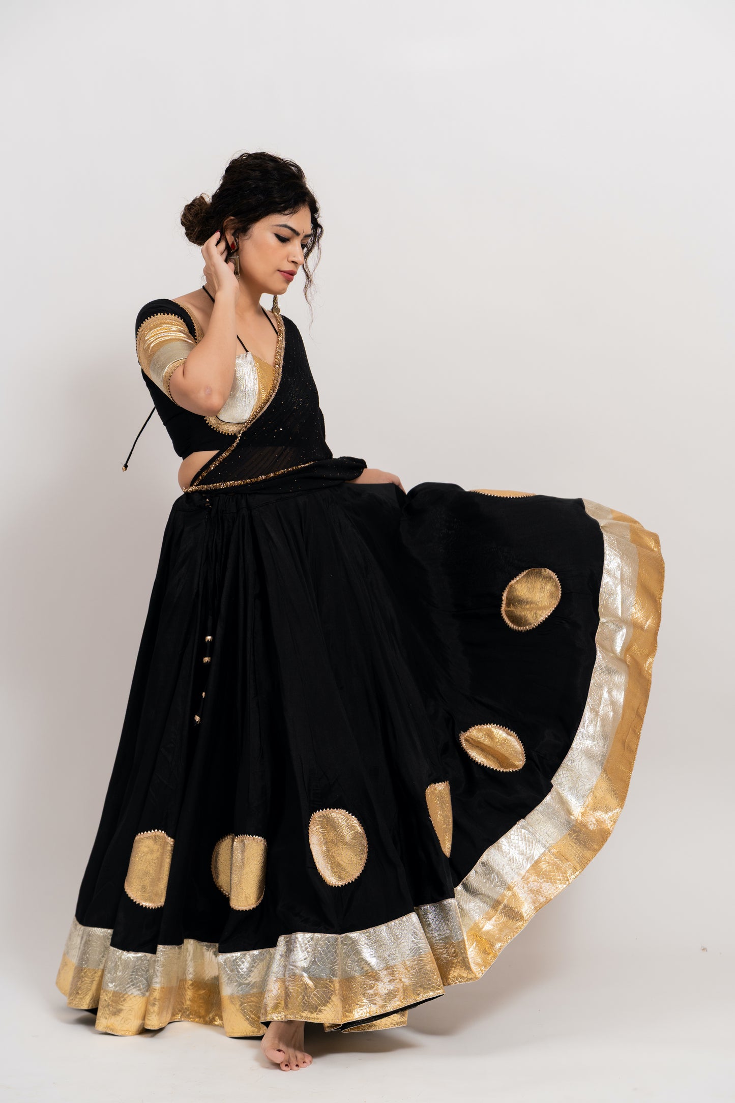 Black chaniya choli set