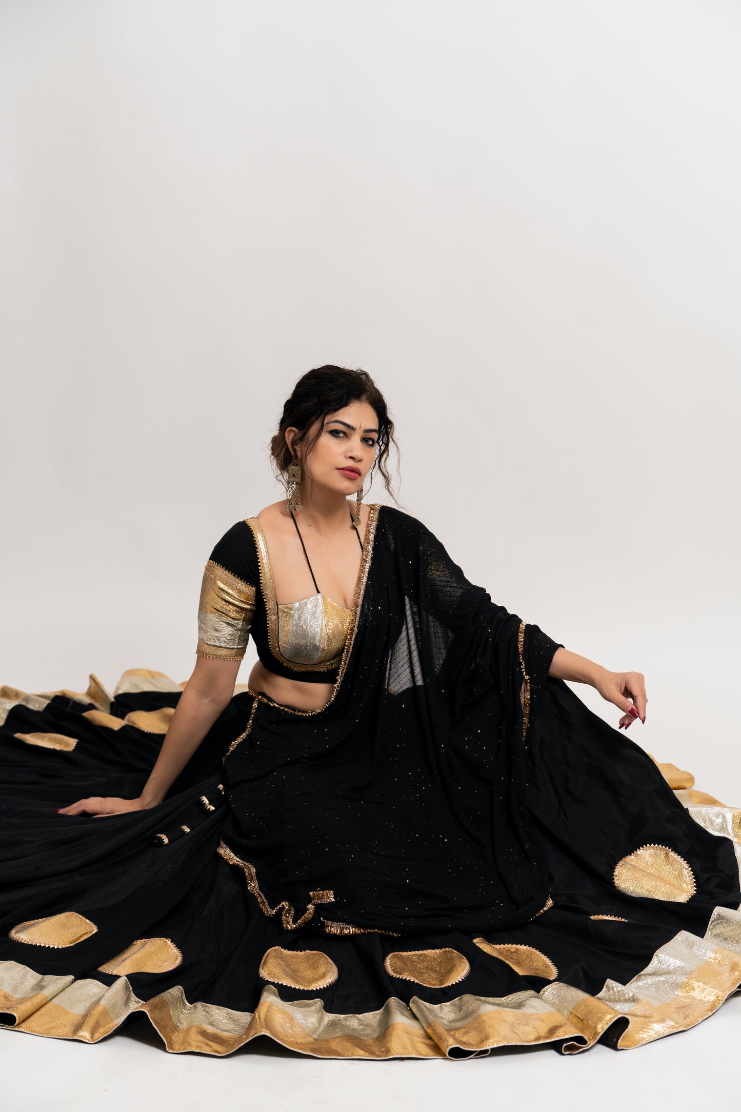 Black chaniya choli set