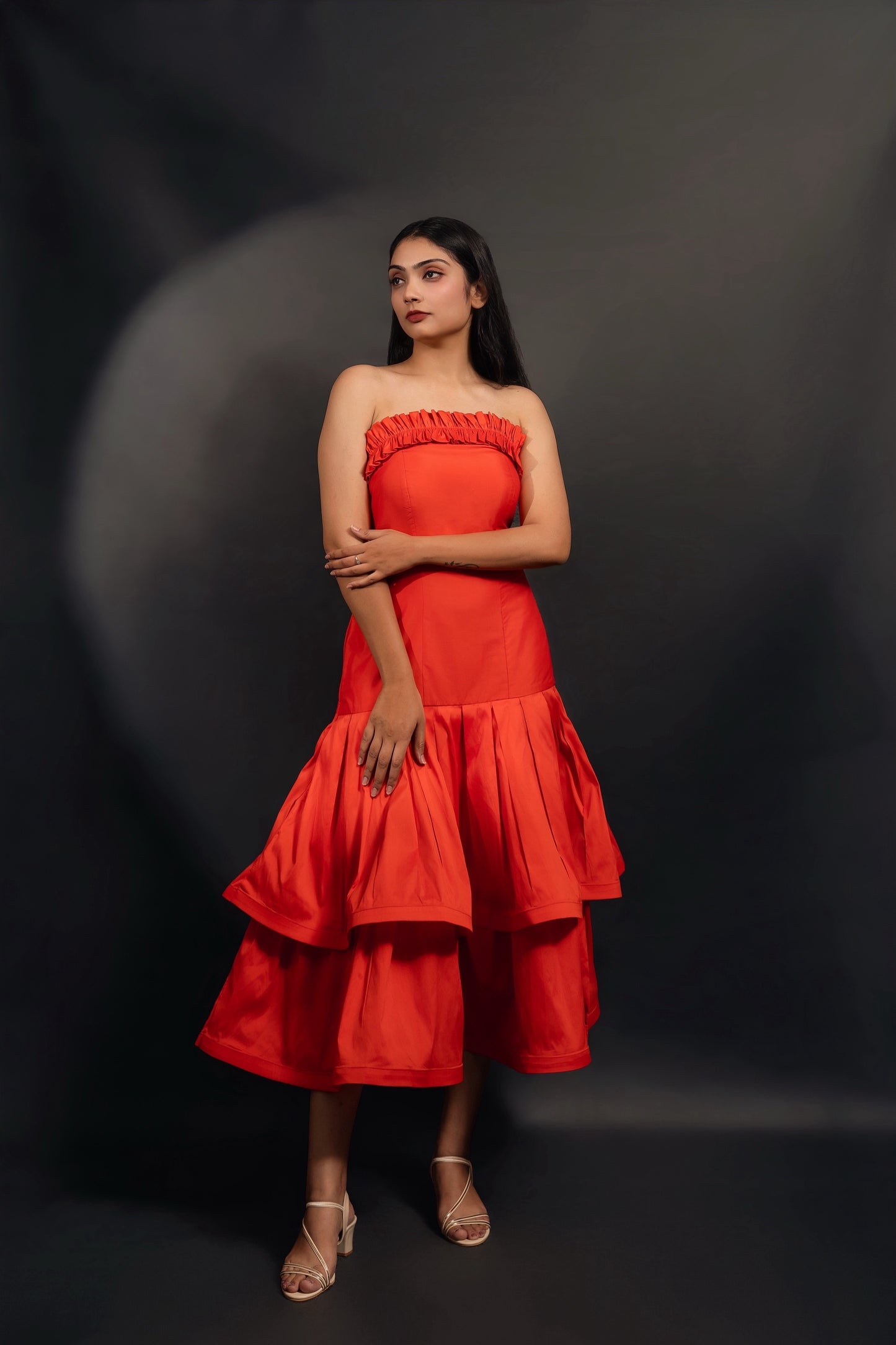 Red Layered Dress