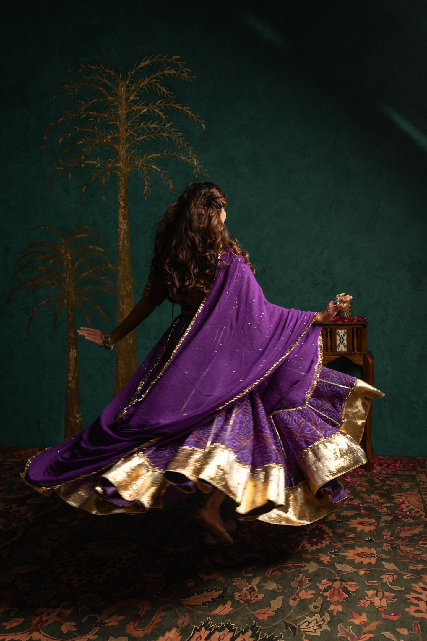 Purple Bandhani Chaniya choli set