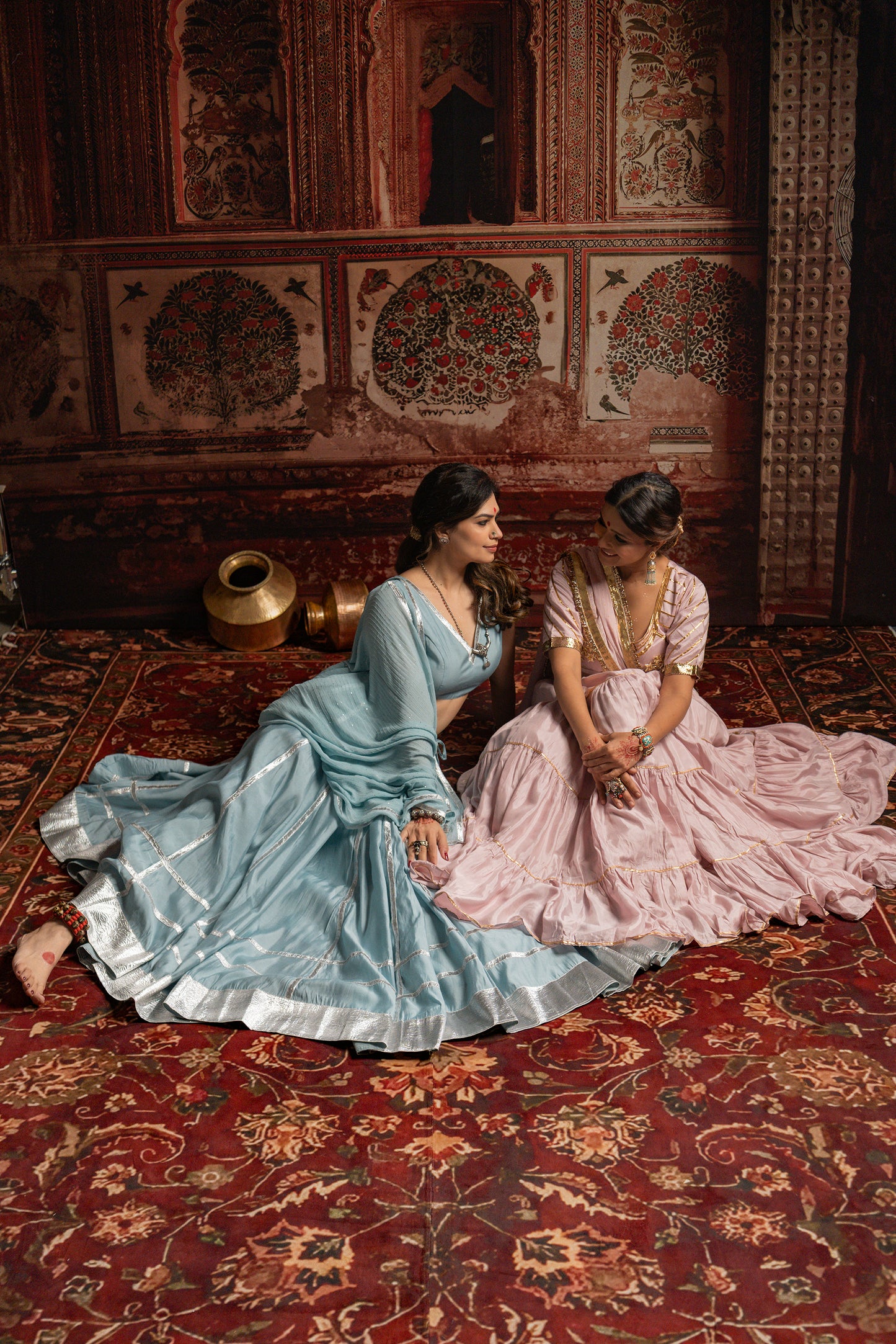 Powder blue chaniya choli set