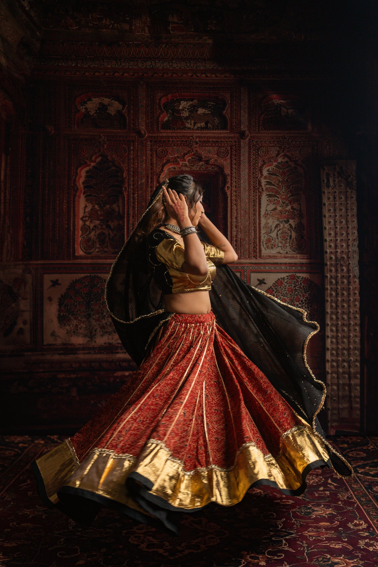 Rust gamthi chaniya choli set