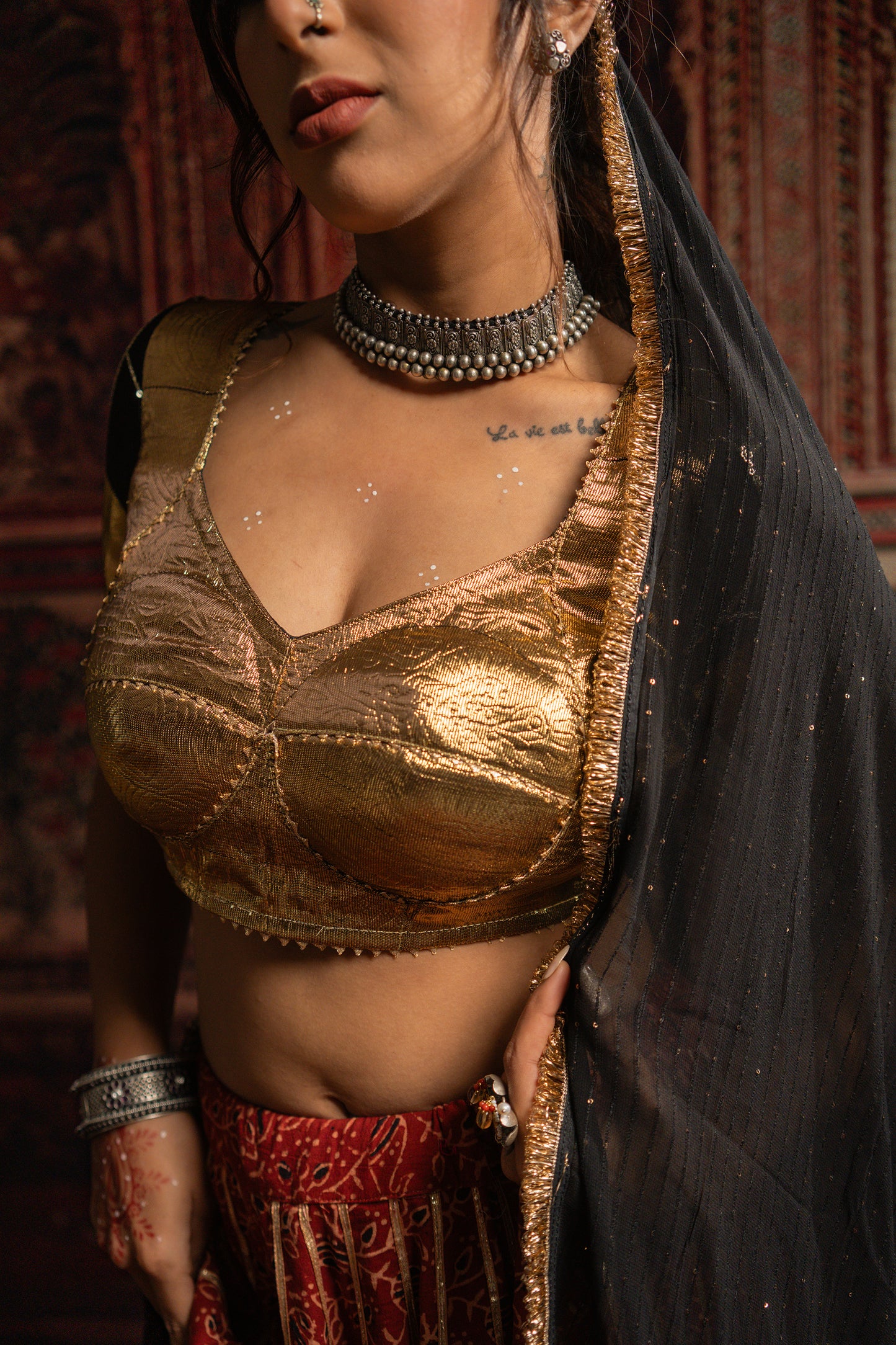 Rust gamthi chaniya choli set