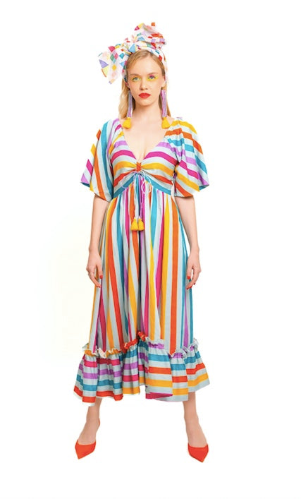 Striped maxi dress