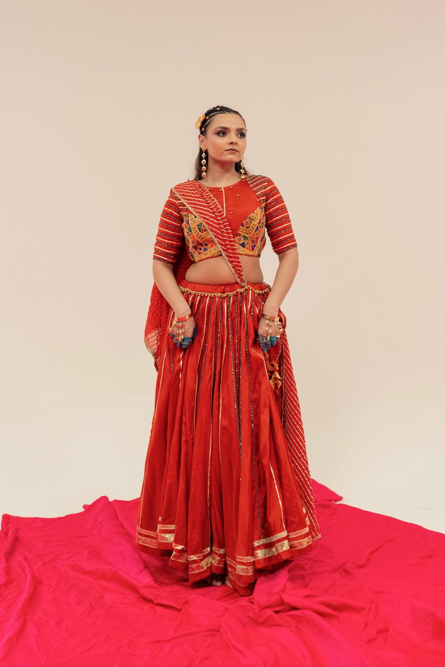 Rust Chaniya choli set