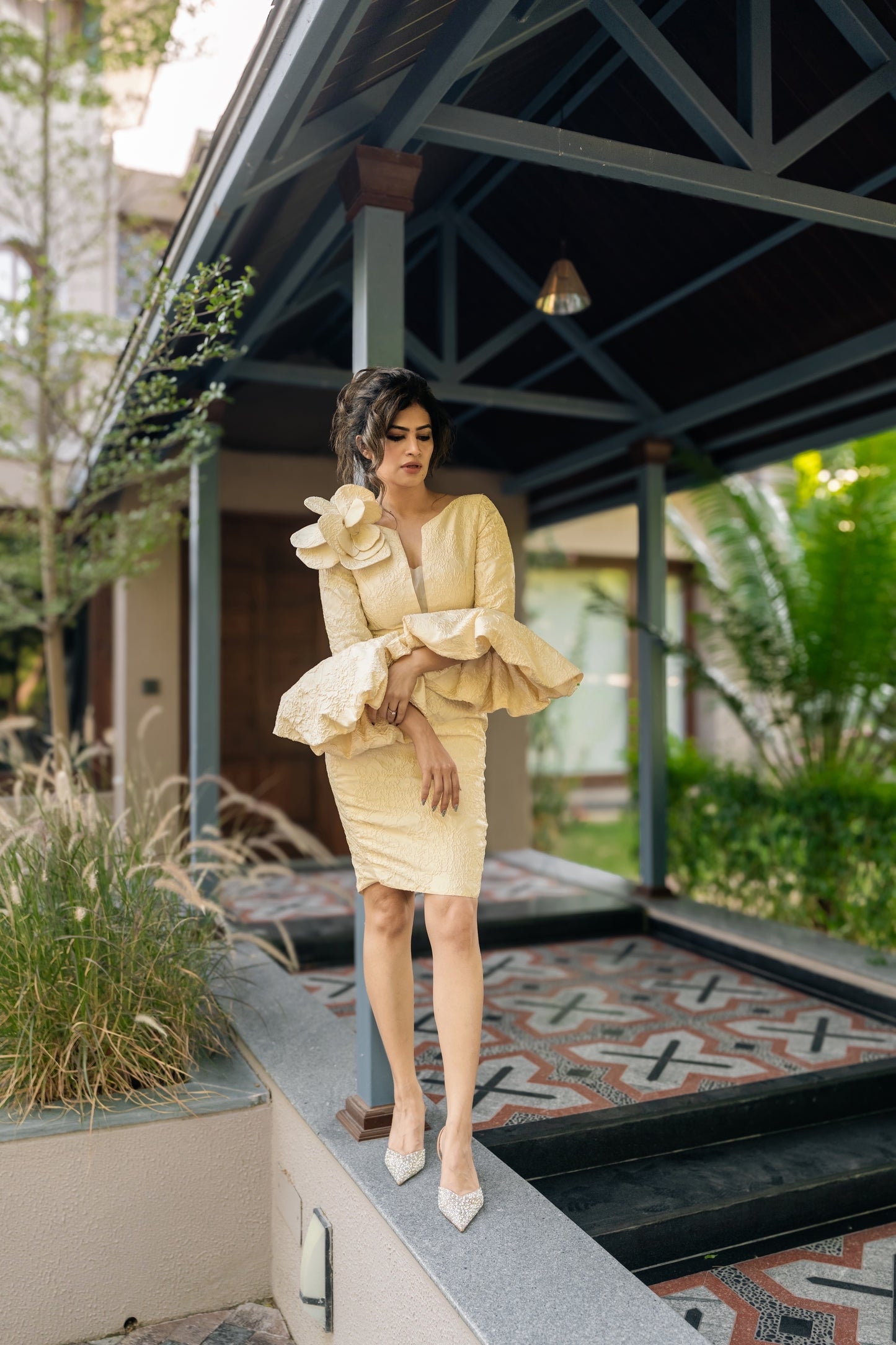 Pale Yellow Bodycon Dress