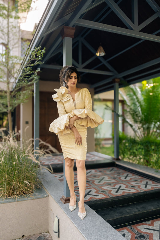 Pale Yellow Bodycon Dress