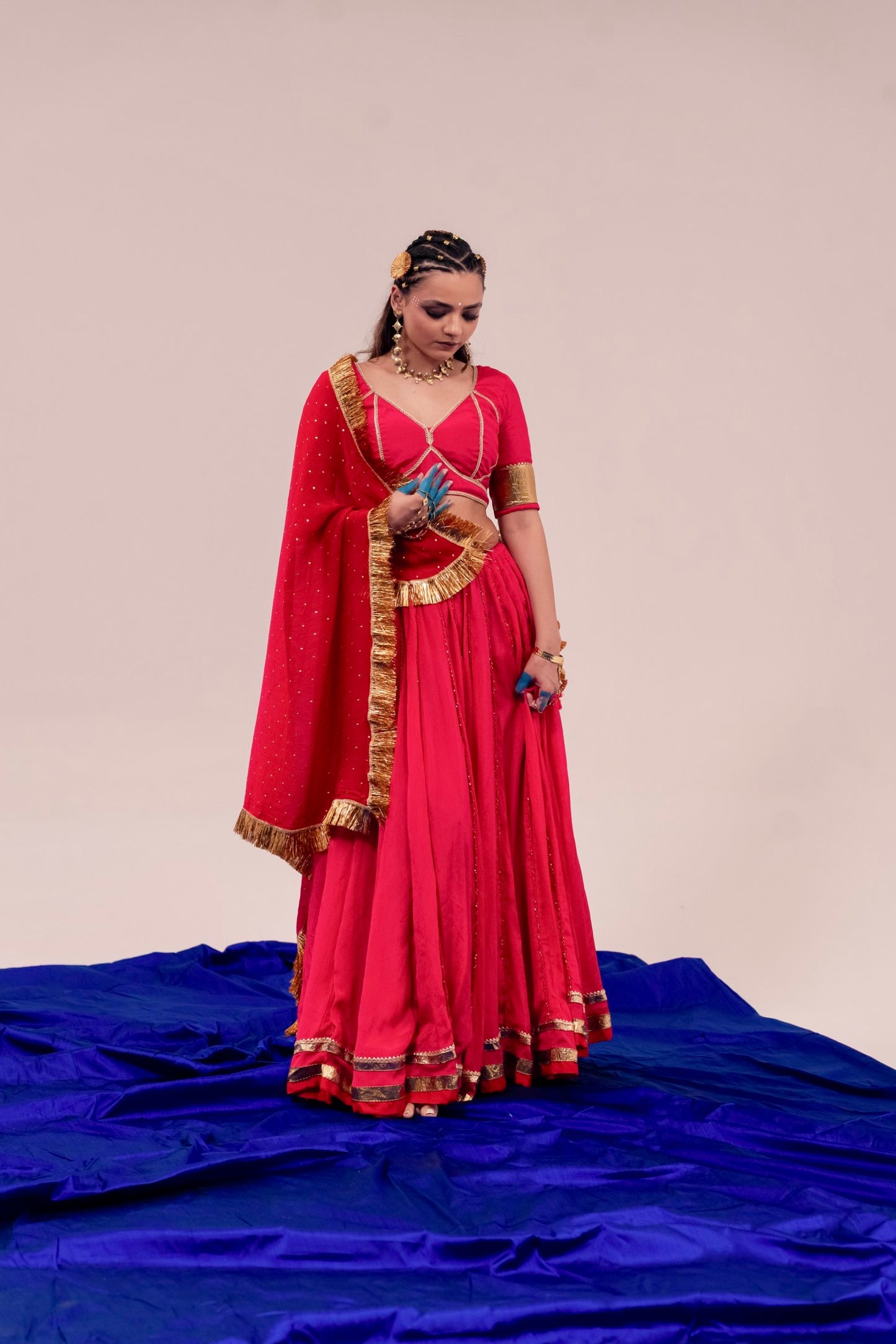 Rani pink Chaniya choli set