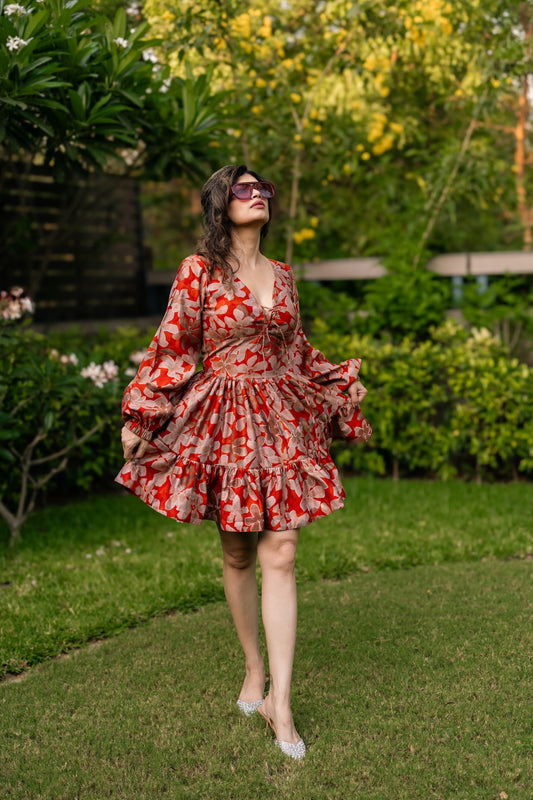 Floral Bell Sleeve Dress