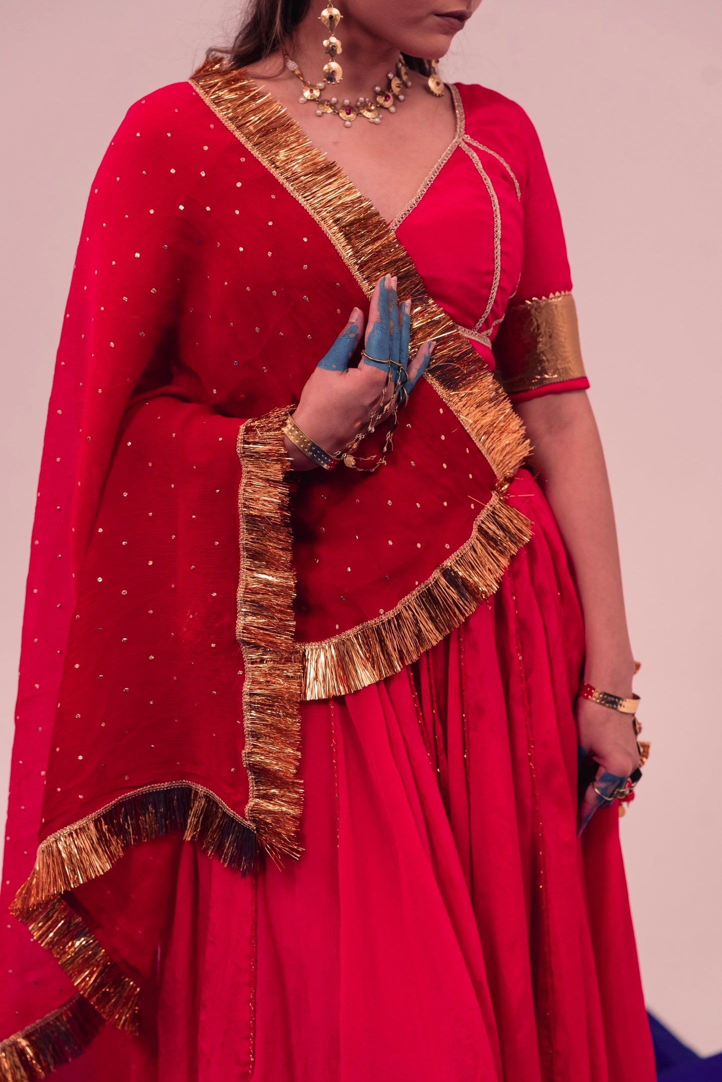 Rani pink Chaniya choli set