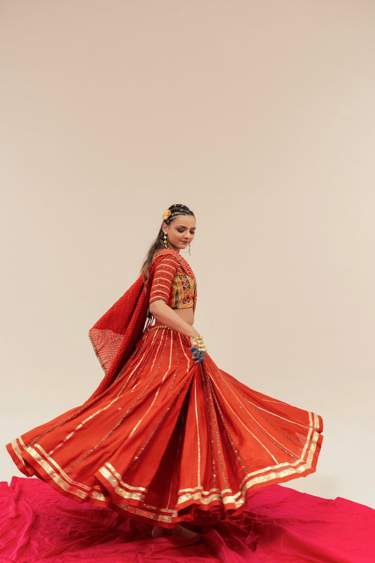 Rust Chaniya choli set