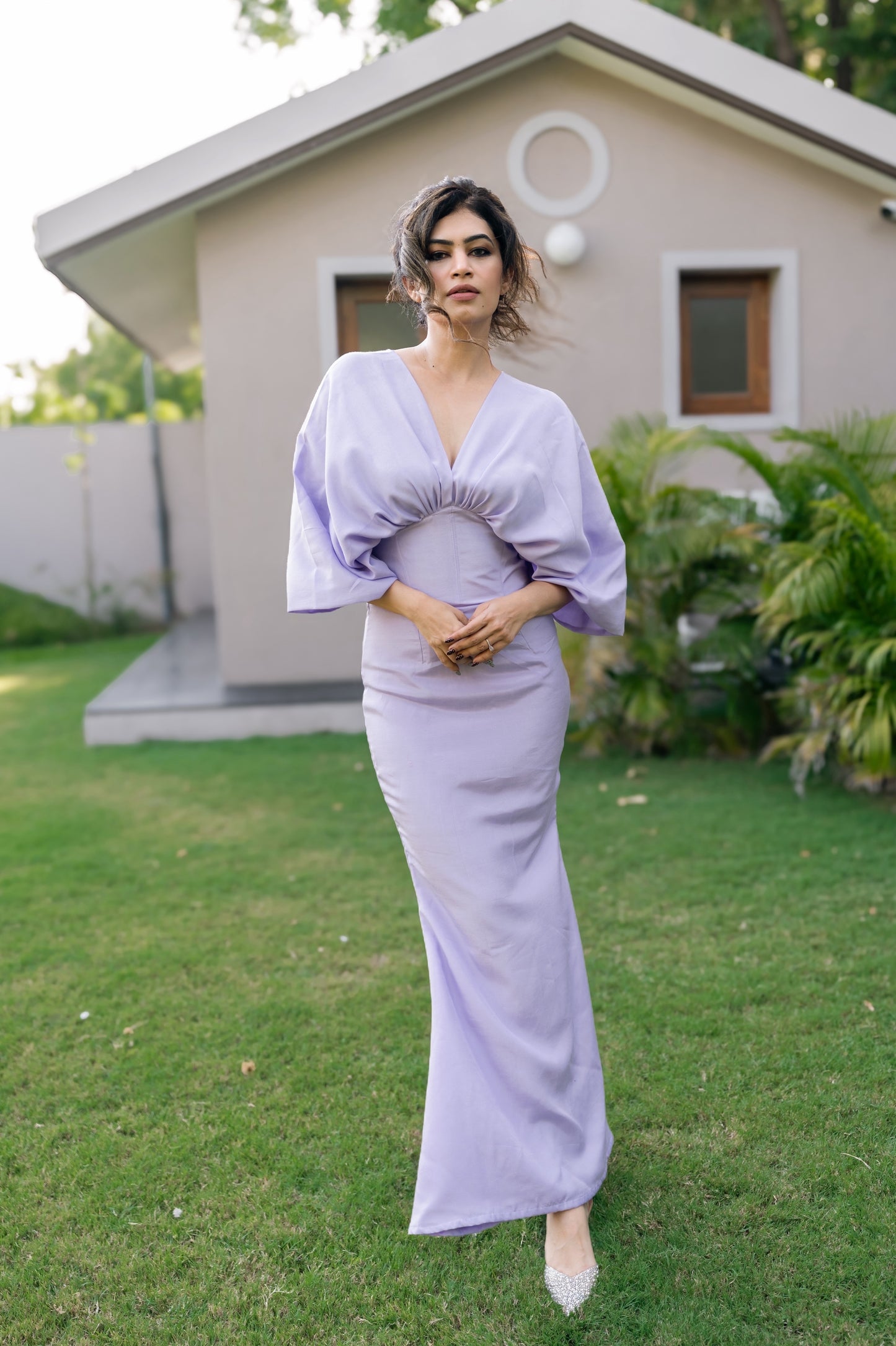 Purple Corset Maxi Dress