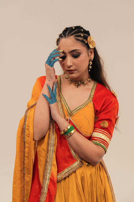 Yellow Chaniya choli set