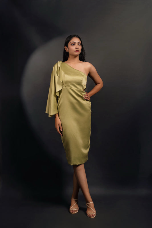 Green Asymmetrical Dress