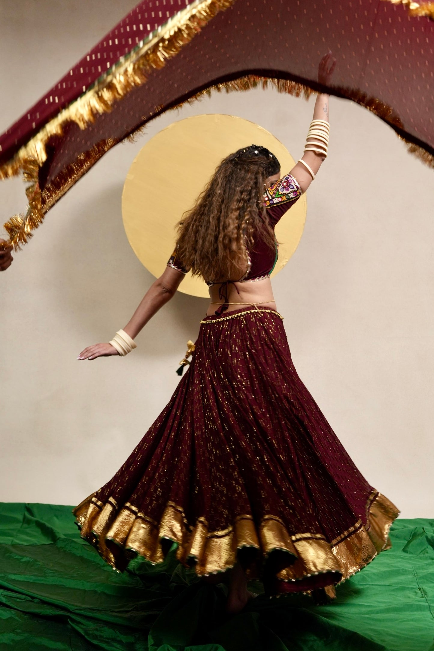 Brown Chaniya choli set