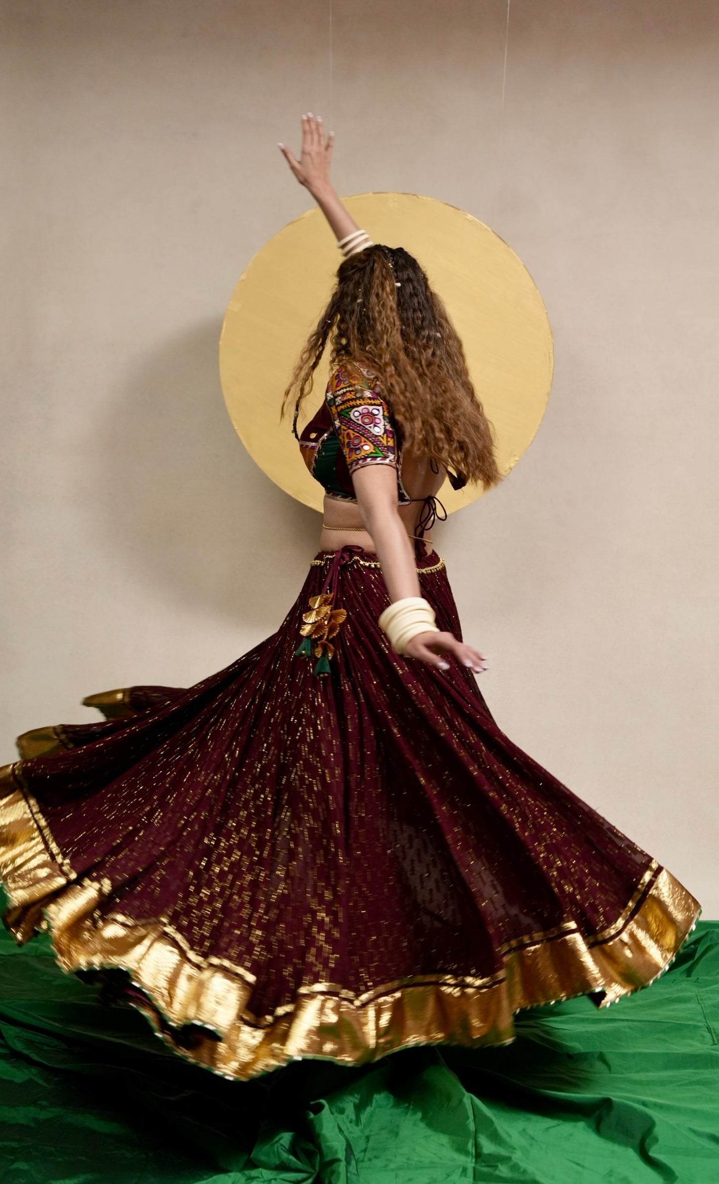 Brown Chaniya choli set