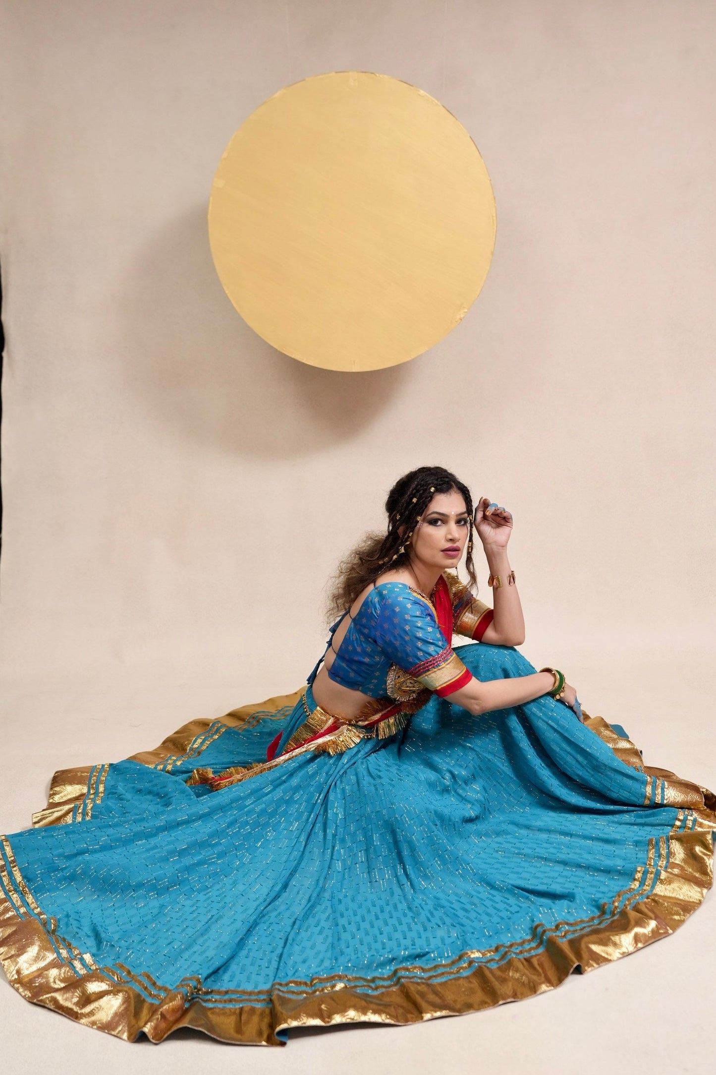 Rama blue Chaniya choli set