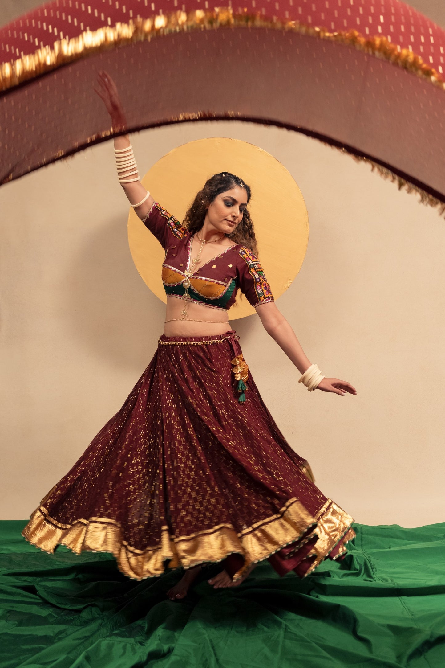 Brown Chaniya choli set