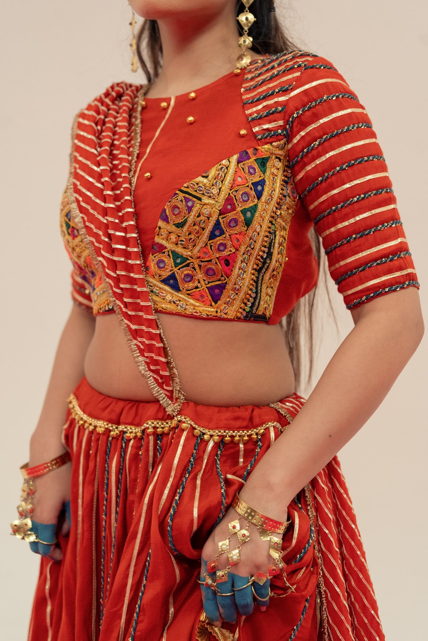 Rust Chaniya choli set