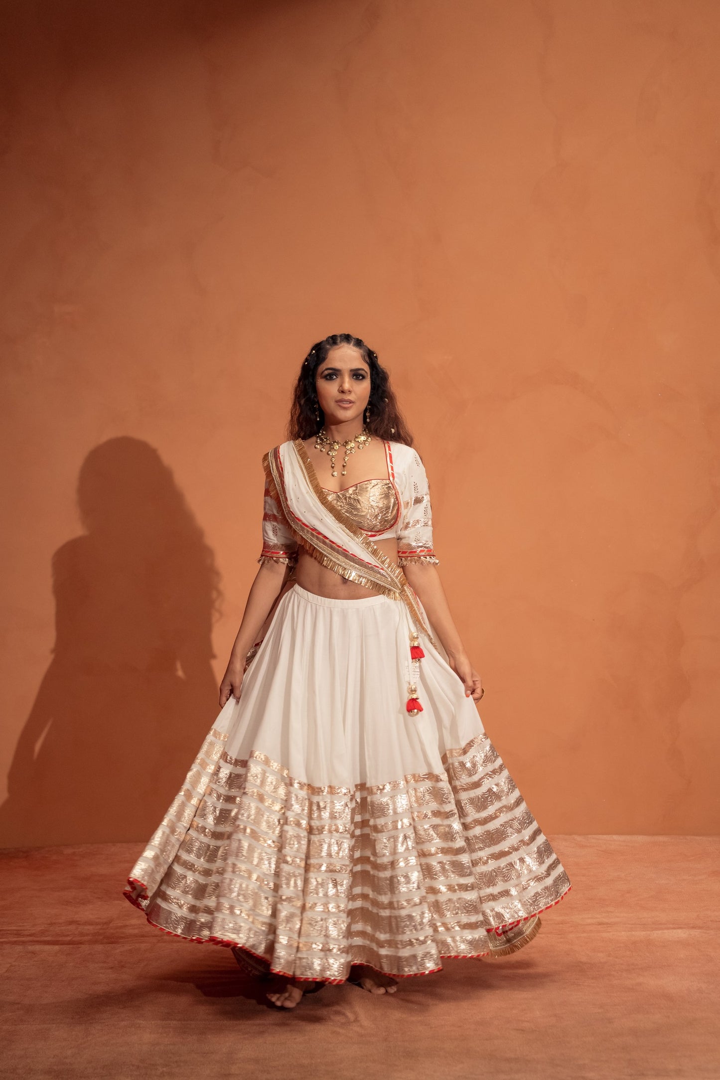 White Chaniya choli