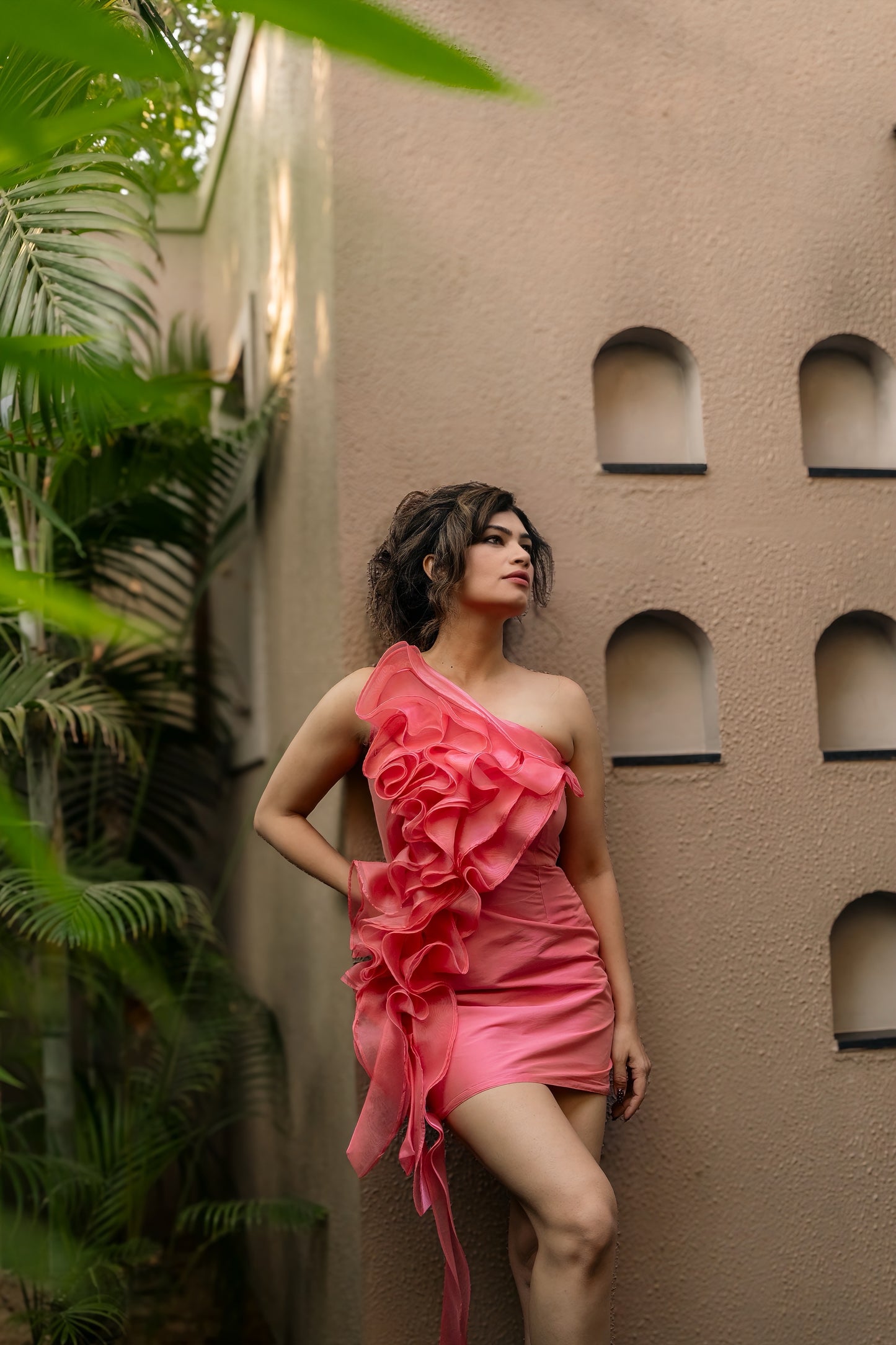 Pink Ruffled Dress