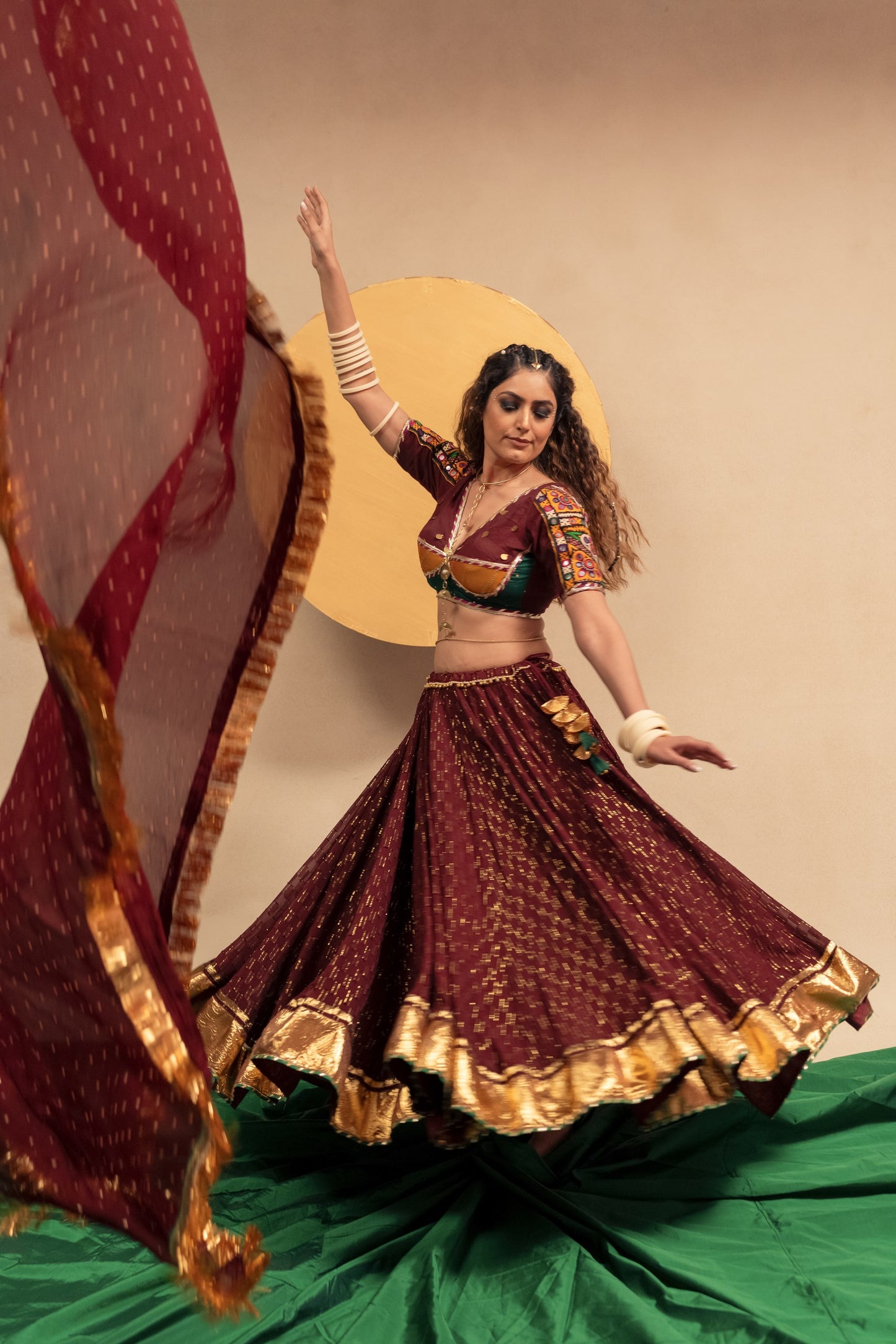 Brown Chaniya choli set