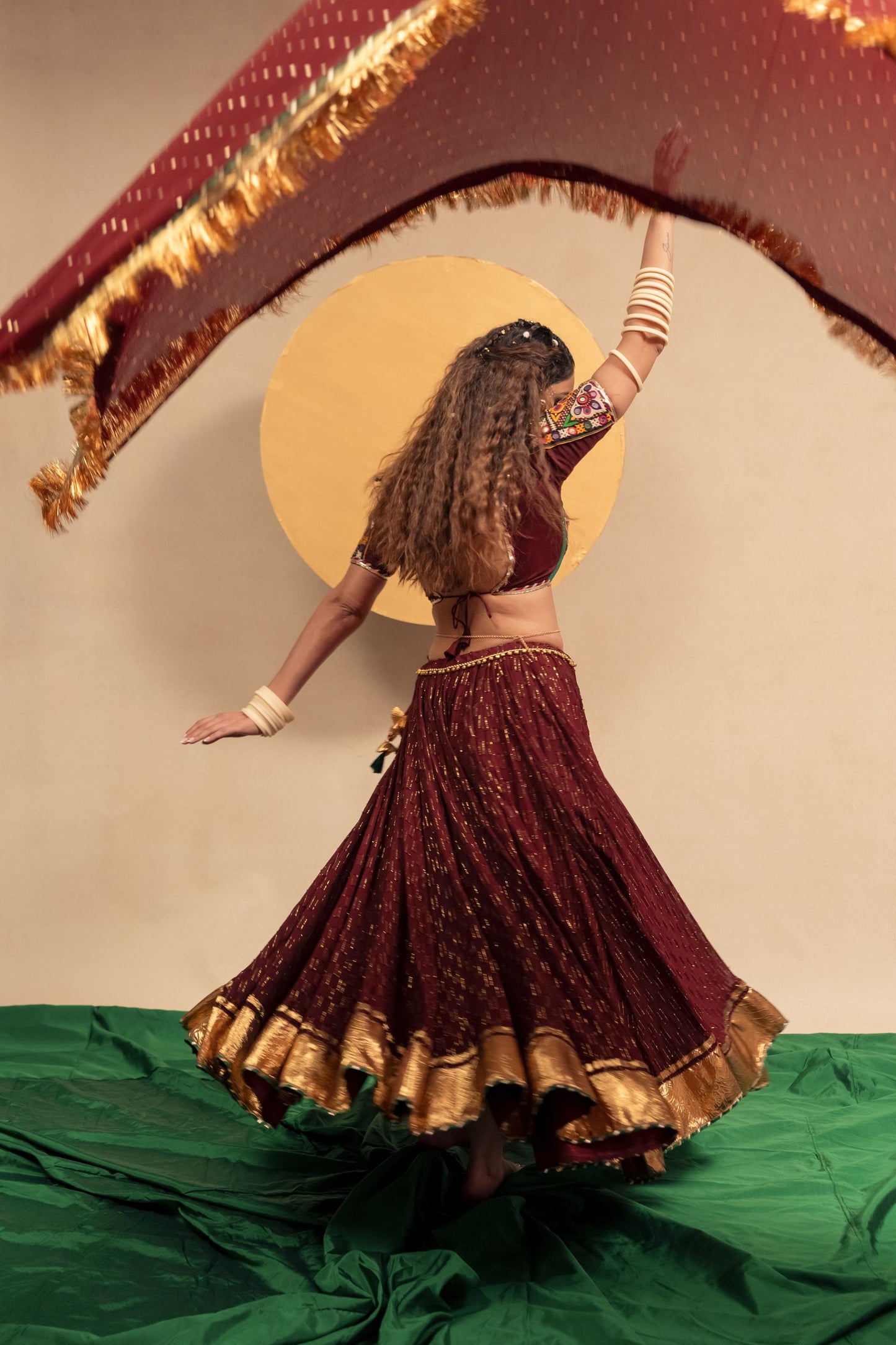 Brown Chaniya choli set