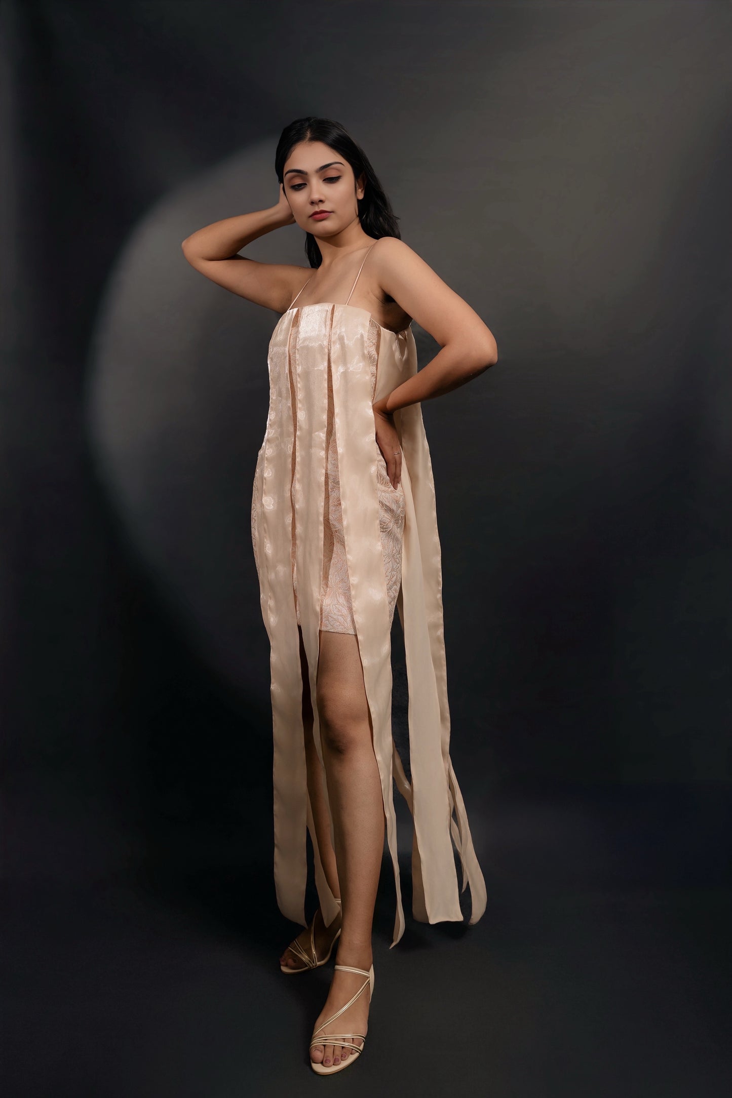 Peach Fringe Dress