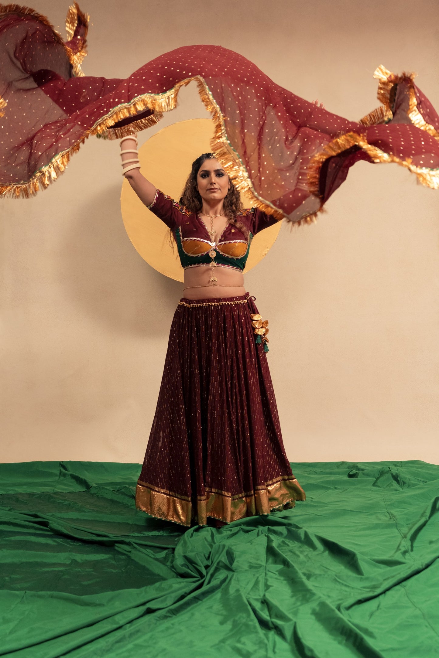 Brown Chaniya choli set