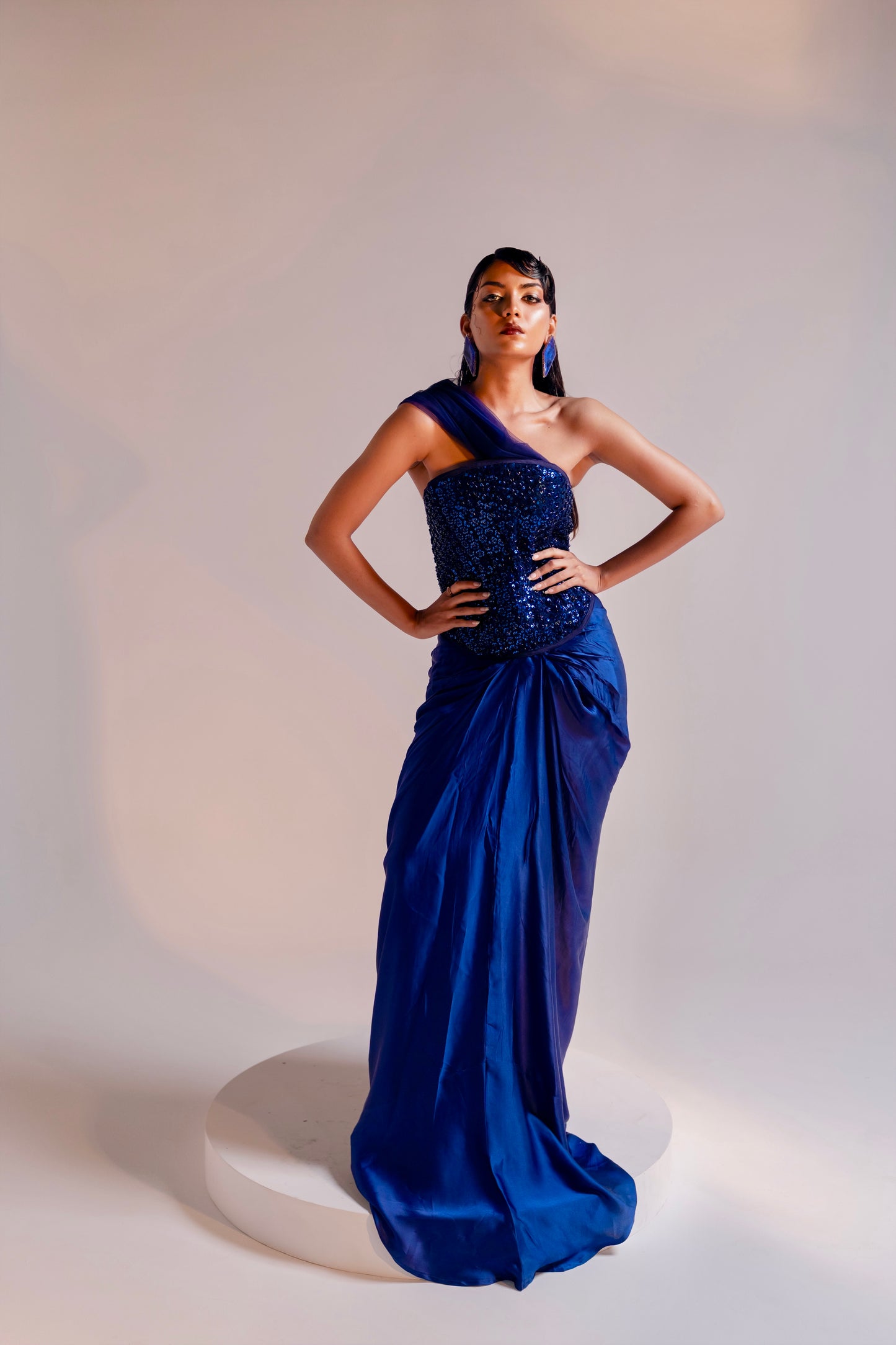 Electric Blue Corset Set