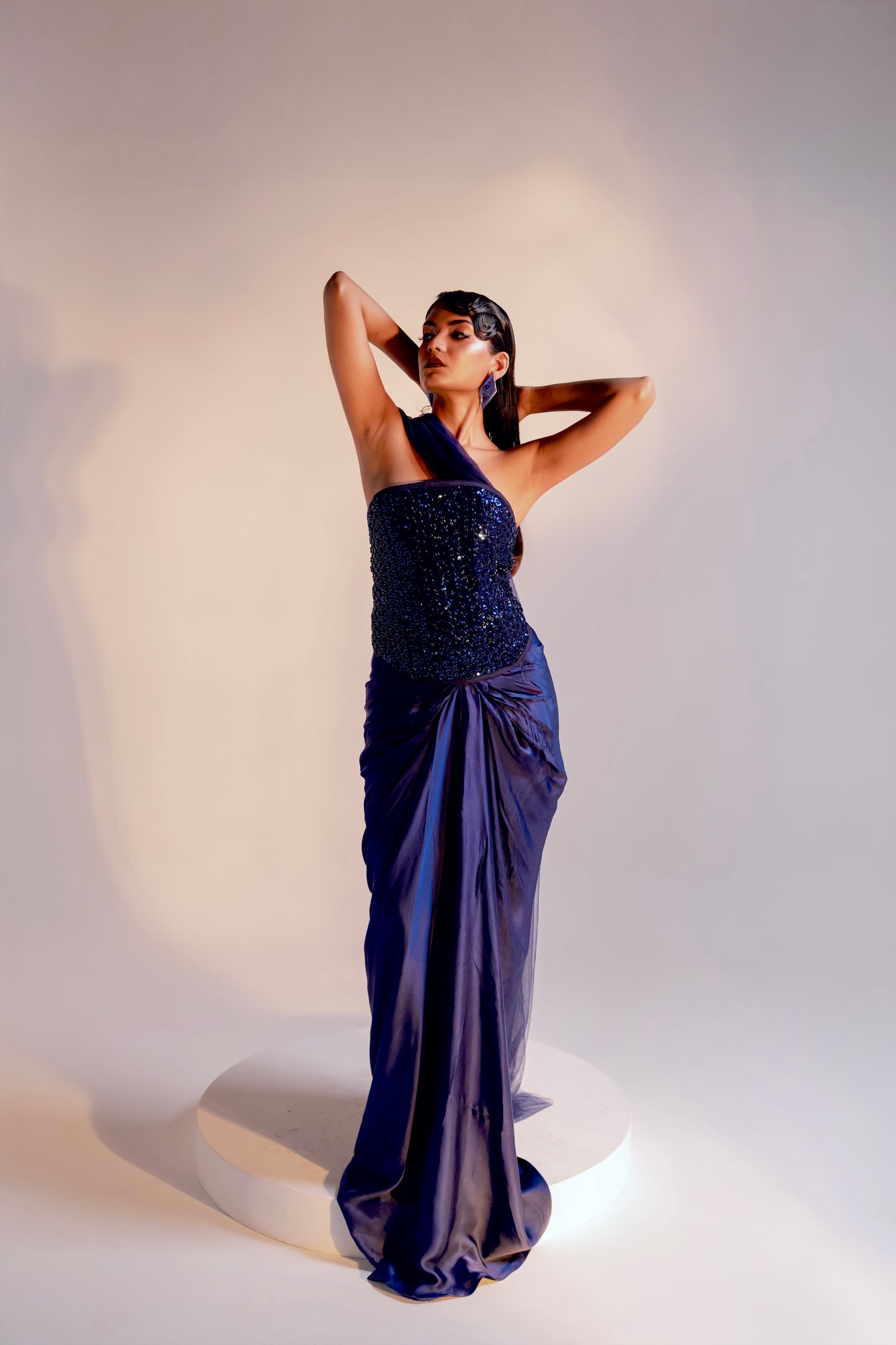 Electric Blue Corset Set