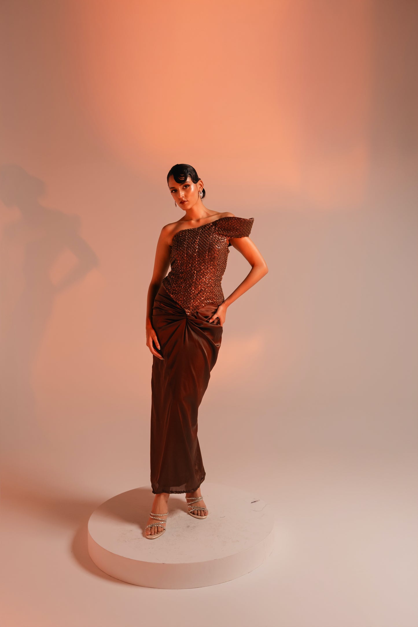 Brown Embellished Set