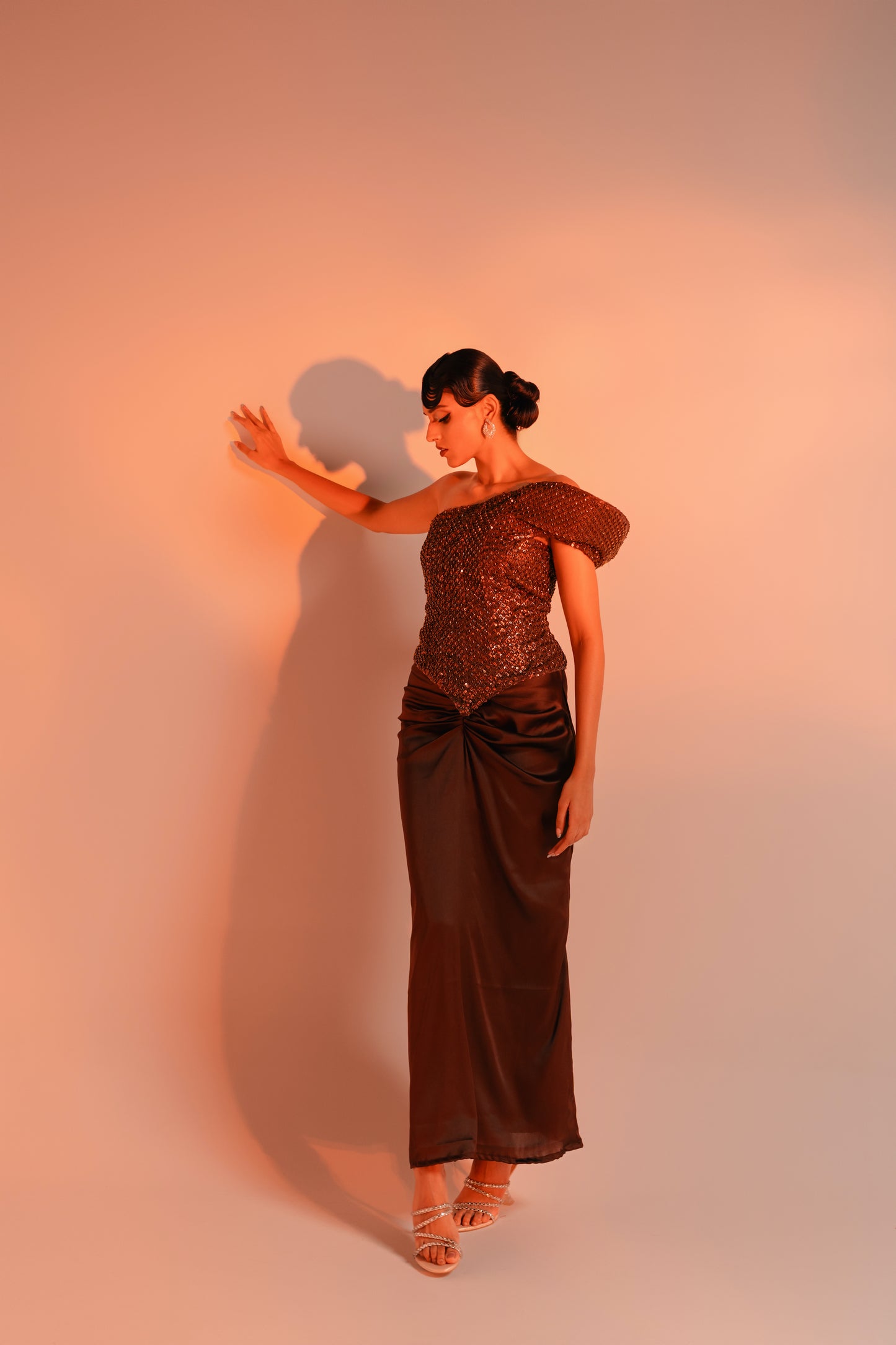 Brown Embellished Set