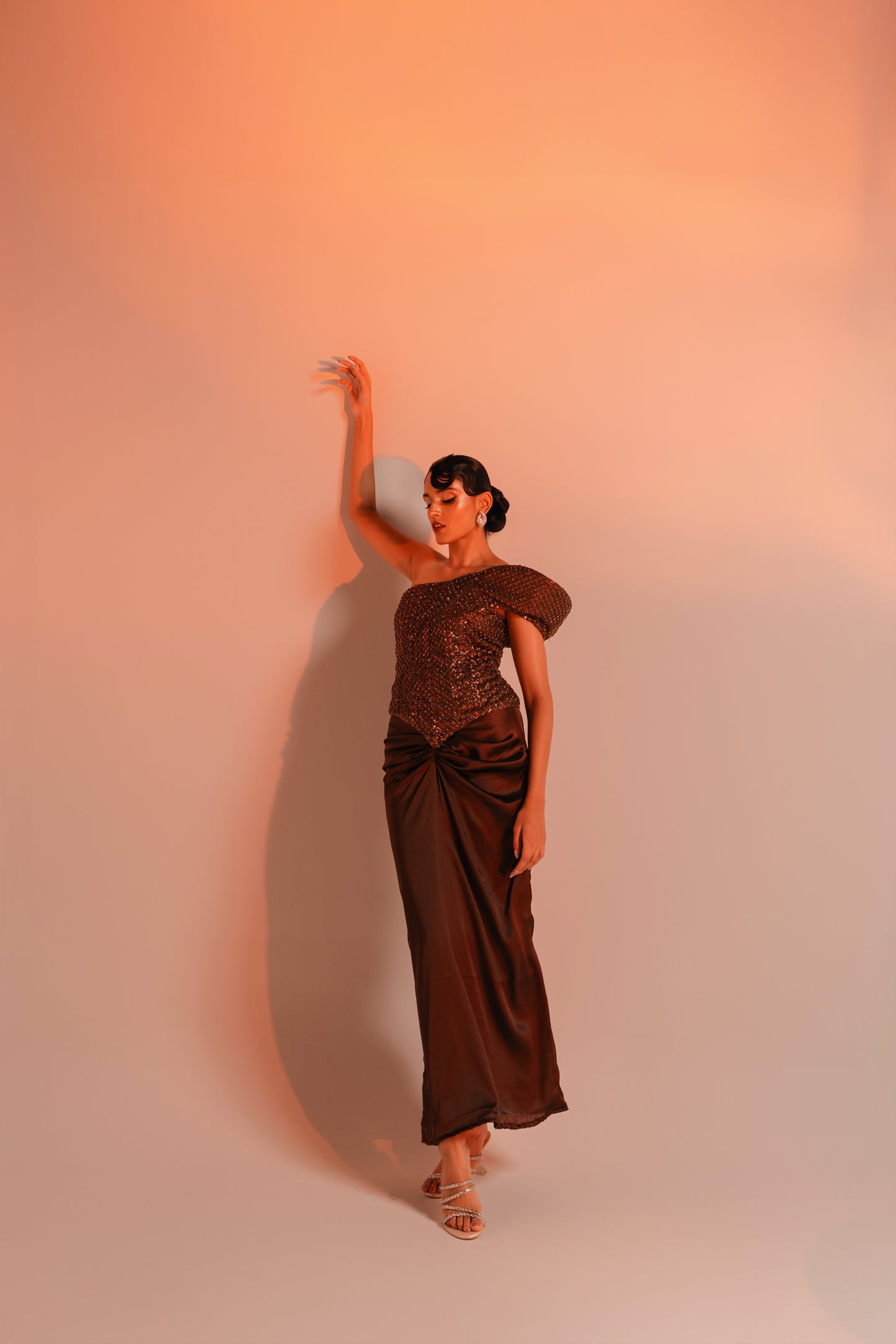 Brown Embellished Set